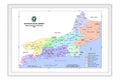 Poster Mapa Rio de Janeiro Municípios - Geografia - Mapas - Moldura branca
