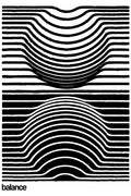 Poster Op Art - Abstrato - Preto e Branco - Obras de Arte - Pôster sem moldura