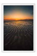 Poster Praia por do Sol Fotografia Aérea - Fotografias - Moldura branca