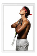 Poster Rafael Nadal - Esportes - Moldura branca