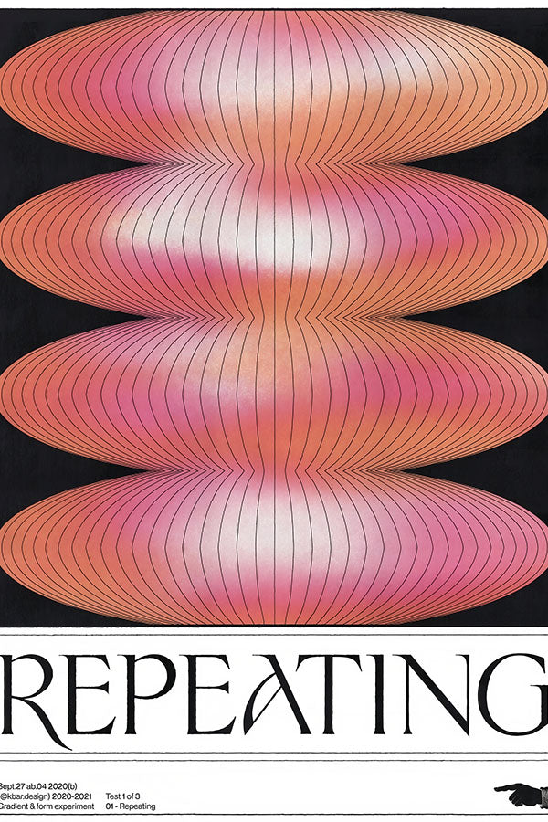 Poster Repeating Abstrato Geométrico Rosa - Obras de Arte - Pôster sem moldura