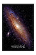 Poster Galáxia Andrômeda - Universo - Moldura preta