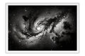 Poster Galáxia - Universo - Moldura branca