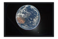 Poster Missão Artemis II - Terra vista do espaço - Universo - Moldura preta