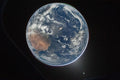 Poster Missão Artemis II - Terra vista do espaço - Universo - Pôster sem moldura