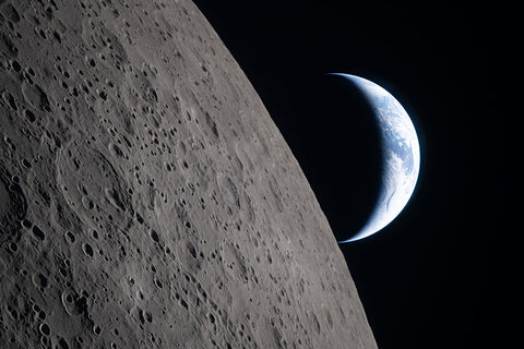 Poster Missão Artemis II - Lua crescente - Universo - Pôster sem moldura