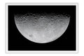 Poster Missão Artemis II - Lua em detalhe - Universo - Moldura branca