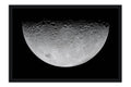 Poster Missão Artemis II - Lua em detalhe - Universo - Moldura preta