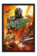 Poster Star Wars: The Mandalorian and Grogu - Fantasia - Ficção Científica - Filmes - Moldura preta