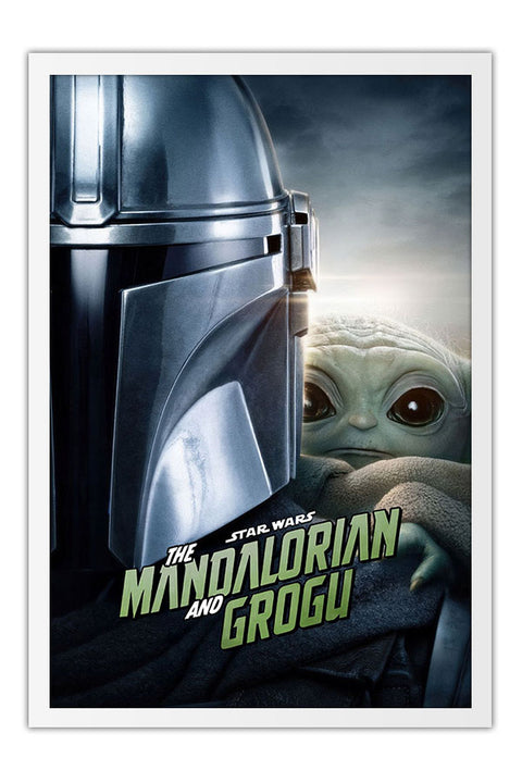 Poster Star Wars: The Mandalorian and Grogu - Fantasia - Ficção Científica - Filmes - Moldura branca