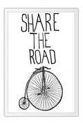 Poster Share The Road - Bicicleta - Bike - Frases