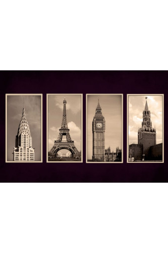 Poster Fotografia - New York - Paris - Londres - Moscow