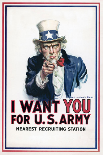Poster I Want You For U.S. Army - Tio Sam - Clássico - Retrô