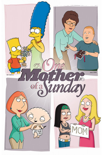 Poster Family Guy, Simpsons, King Of The Hill, American Dad