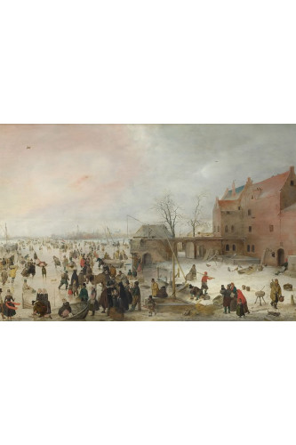 Poster Avercamp Hendrick - A Scene On The Ice Near A Town