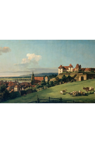 Poster Bellotto Bernardo - View Of Pirna From The Sonnenstein Castle