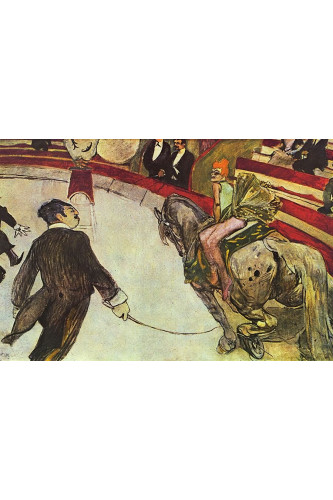 Poster Henri de Toulouse At The Cirque Fernando - The Ringmaster - 1887 1888