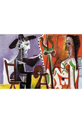 Poster Pablo Picasso The Artist And His Model 1963