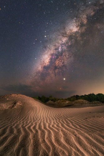 Poster Deserto E Constelações - Fotografia