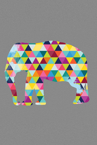 Poster Elefante - Animais - Geométrico - Abstrato