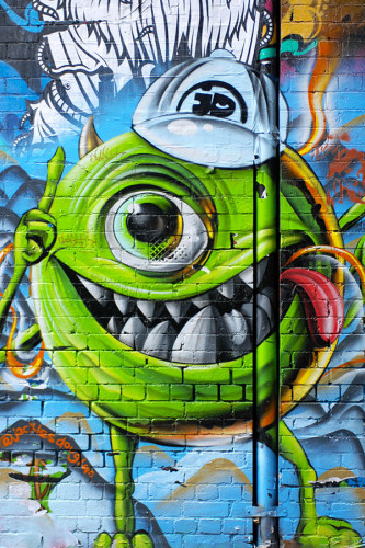 Poster Mike Wazowski - Street Art - Grafite