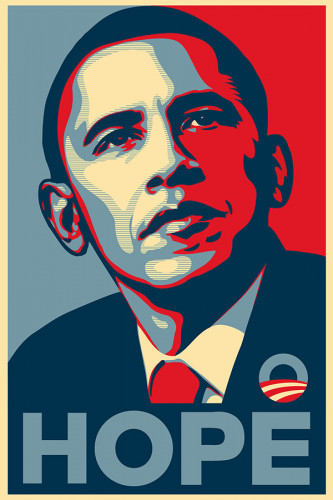Poster Barack Obama - Hope - Street Art - Grafite