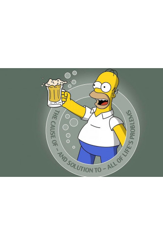 Poster Homer Simpsons Cerveja, Bar, Pub