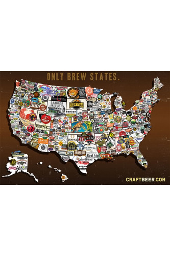 Poster Mapa Craft Beer