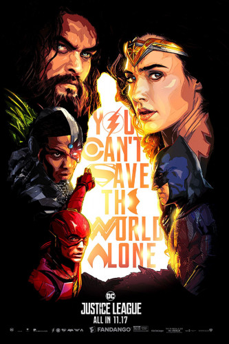 Poster You Cant Save The World Alone - Justice League - Liga Da Justiça
