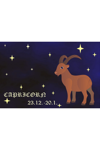 Poster Capricórnio - Zodíaco - Signos