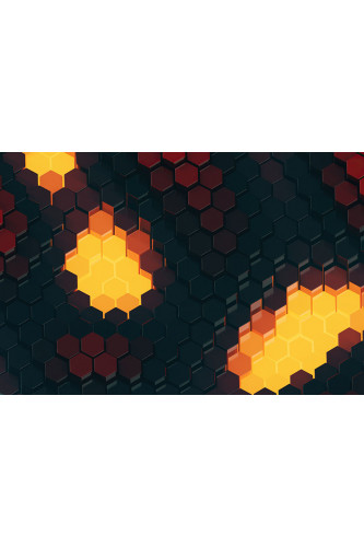 Poster Abstrato - Colorido - Colmeia - Colors - Decoração