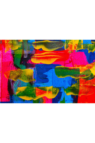 Poster Abstrato - Colorido - Golpes de Pincel - Colors - Decoração