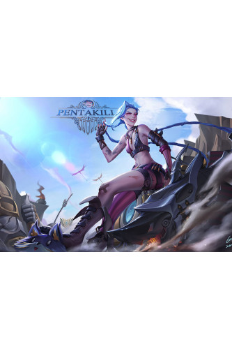 Poster League Of Legends - LOL - Jinx Pentakill - Games