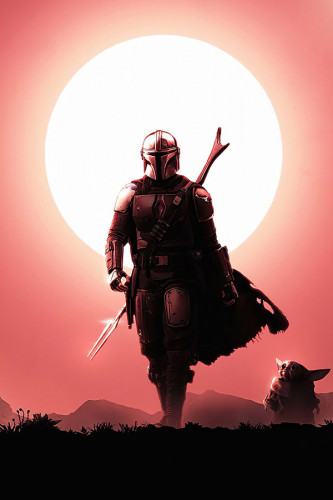Poster The Mandalorian - Yoda - Séries