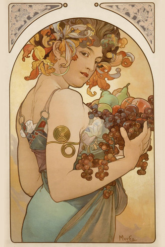 Poster Afons Maria Mucha - Fruit - 1897 - Obras de Arte