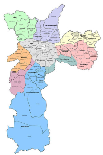 Poster Mapa da Cidade de São Paulo - Educativo