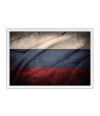 Poster Bandeira da Rússia Estilo Grunge