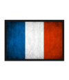 Poster Bandeira da França Estilo Grunge