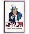 Poster I Want You For U.S. Army - Tio Sam - Clássico - Retrô