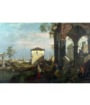 Poster Bellotto Bernardo - A Caprice Landscape With Ruins