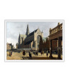 Poster Berckheyde Gerrit Adriaensz - The Market Place And The Grote Kerk At Haarlem