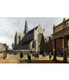Poster Berckheyde Gerrit Adriaensz - The Market Place And The Grote Kerk At Haarlem