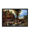 Poster Brueghel Jan The Elder - A Village Street With The Holy Family Arriving At An Inn