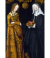 Poster Cranach Lucas The Elder - Saints Christina And Ottilia
