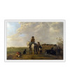 Poster Cuyp Aelbert - A Landscape With Horseman Herders And Cattle