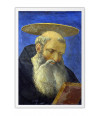 Poster domenico Veneziano - Head Of A Tonsured Bearded Saint