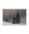 Poster Friedrich Caspar david - Winter Landscape With Church