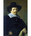 Poster Hals Frans - Portrait Of A Man Holding Gloves
