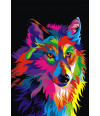 Poster Lobo - Coleção Colors - Animais