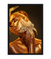 Poster Conceitual - Prosperidade - Beleza - Mulher Dourada - Decoração